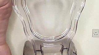 I Use My Clear Chair to Tease You with My Juicy Ass and Oil