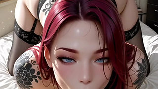 Hentai anime - Enjoying my friend's ass at night, moans with pleasure