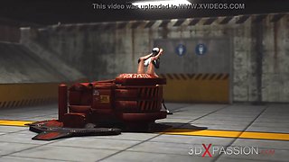 Screw system in area 51. woman android screws hard a sexy blonda