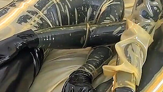 Mistressae & Miss Lilly: Latex Bedroom Foursome Edging Session