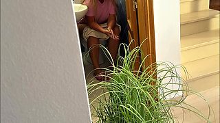 Door Left Open - Stepmom Pee Collection for Her Stepson