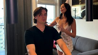 Stepsister switched places with the doll and I fucked her