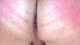 Hard spanking my red sissy ass!