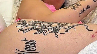 Horny Brunette From Local College in School Uniform Plaid Skirt Ignores a Big Cock but Eventually Makes It Cum Into a Small Vase