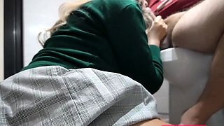 Teen Latina Caught Masturbating in School Bathroom Fucks Her