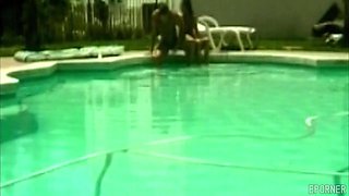 Sexy Babe Rammed On Pool - Cumshot