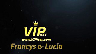 Flattering Francys Belle and Lucia Denvile - pissing lesbians smut - VIPissy