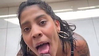 African American Man Fucks Brazilian Woman Without a Condom