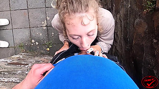 Public! Risky Blowjob on a Trip to the Castle!