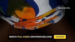 Guy Stretches Her Ebony Ass