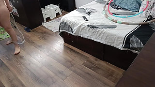 Sexy Wife Workout at Home Naked.