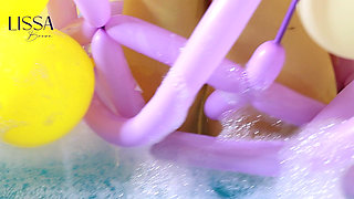 Inflatable Pool with Lots of Bubbles and Burlesque Pop Ballo