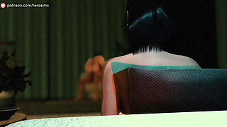 The sims 4 - Balcony sex and a naughty little game