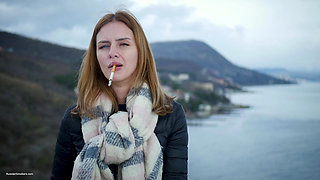 Coastal Smoke Moment Quiet Breeze Scenic View