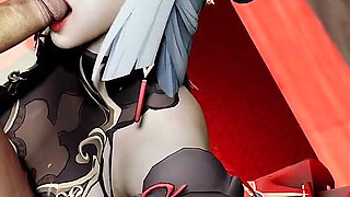 3D Super Hot Cosplay Model Cheating with Big Cock