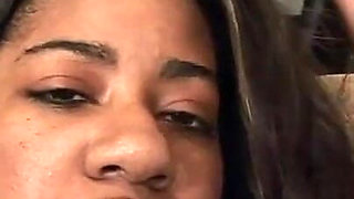 Horny Ebony Slut with Big Natural Tits Masturbates Her Big Wet Pussy