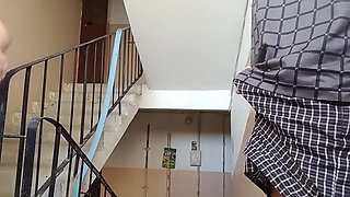 Sucking my cock in the entrance 1