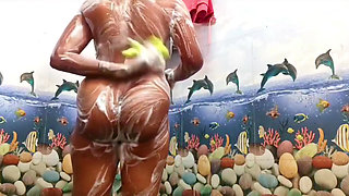 Ammu Bath Big Tits Showing and Pussy Soap
