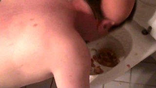 Making sure he gets dinner in the toilet