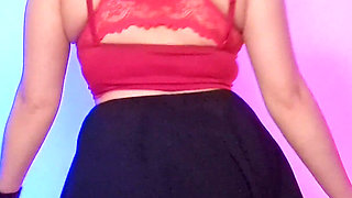 Trying on 3 Black Mini Skirts - Satin, College Girl & Lace