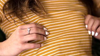 Perfect ass teen blonde Katie Kush solo