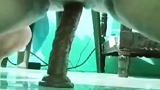 Sexy Filipina MILF Riding & Bouncing on a Dildo