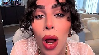 Seductive Trans Girl Plays With Her Hard Dick