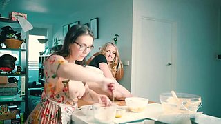 Lesbian Baking Sex: Charlie Forde & Chasey Devil Big Natural Tits Cake Orgy HD