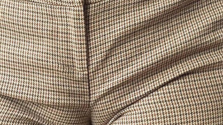 Naughty Colleague Seduces You with Her Fat Cameltoe in Trousers