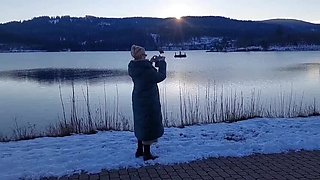 Amateur Blonde Mature Wife Fucks After Walk - Homemade German Sex with Blowjob & Feet