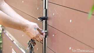 Kim Ocean's First White Heat in Ebony Backdoor