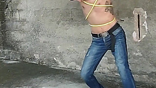 Kicking This Man's Balls Completely Tied up