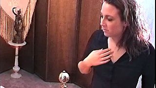 Blonde lesbian licking brunette babe has fun