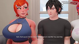 Redhead Stepsister with a Big Fat Ass in Leggings Gives Blowjob to Huge Cock Stepbrother and He Cums in Her Mouth - Mansion Days
