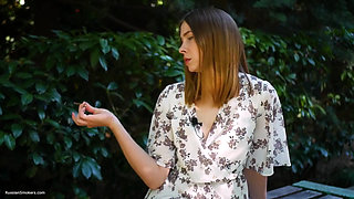 Evgeniya Is Smoking Strong Cigarette