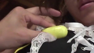 Hairy Maid Pussy Fingered and Vibed Till Dripping Wet