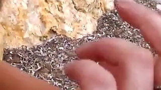 Military babe enjoying in outdoor anal fuck