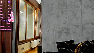 Glamour babe with big boobs masturbates in lingerie