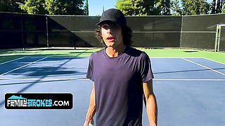 Family Strokes featuring Cassie Del Isla's skirt porn