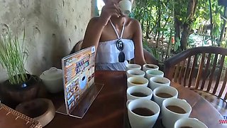 Skinny Thai harlot fucked in the pool