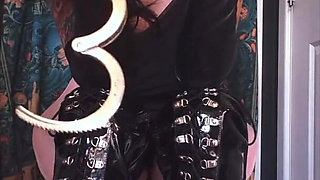 Bound for My Boots: Mistress Has You in Steel Handcuffs While She Smokes and Teases You