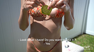 Step Mom caught Step Son jerking off and helps to cum quick he doesn't want to use condom