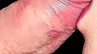 Big Close up - a Stream of Sperm Deep in the Throat