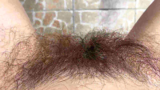 Close up big clit hairy pussy