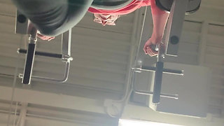 First Time Gym Orgasm!! Cumming at the Gym From an Ab Workout