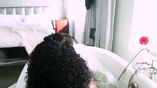 Black lesbian sex in the bathroom