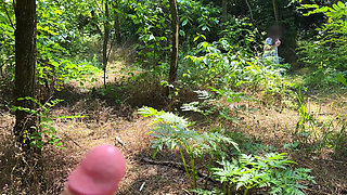 HANDJOB in PUBLIC - Stranger Woman Caught me Masturbating and Makes Me Cum!