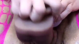 Slow Creamy Thick Dildo Masturbation with MILF & Clit Sucker, Real Intense Orgasm