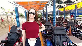 Real Teens - petite teen Jillian Janson car flashing
