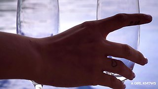 Emelie Crystal Plays Sensual Lesbian Game by the Poolside Bliss